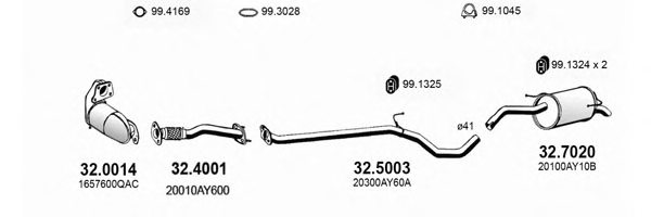 ASSO ART3495 Exhaust System